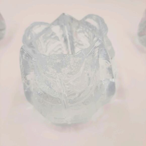 Set of 3 Eden Swedish Glass votive candle holders Signed Orrefors ca:1981-2001 - Picture 4 of 16